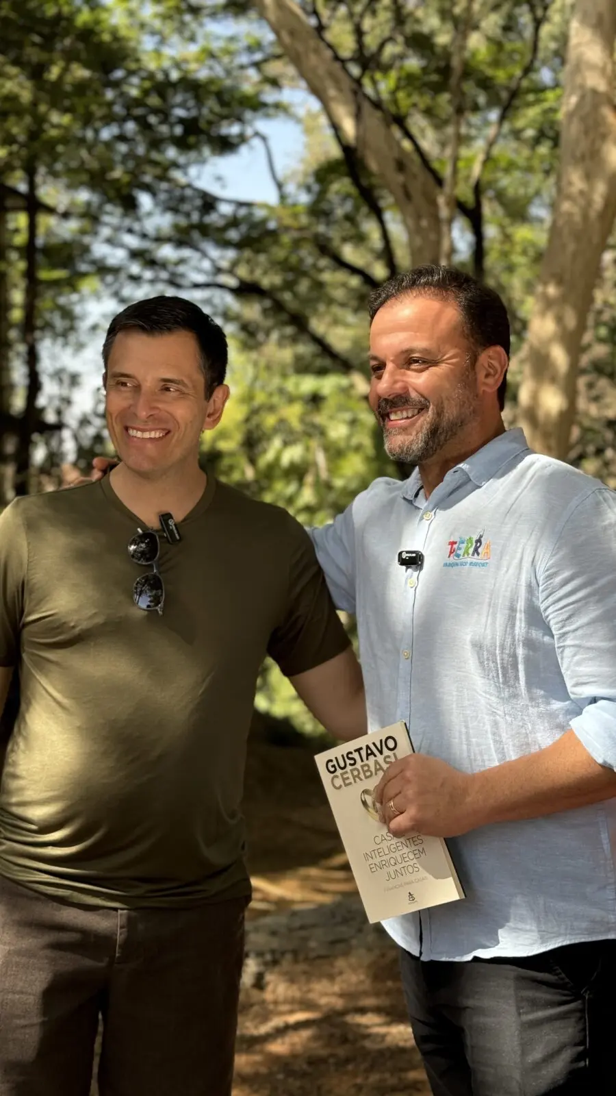Gustavo Cerbasi e Julio Moraes sócio proprietário do Terra Parque